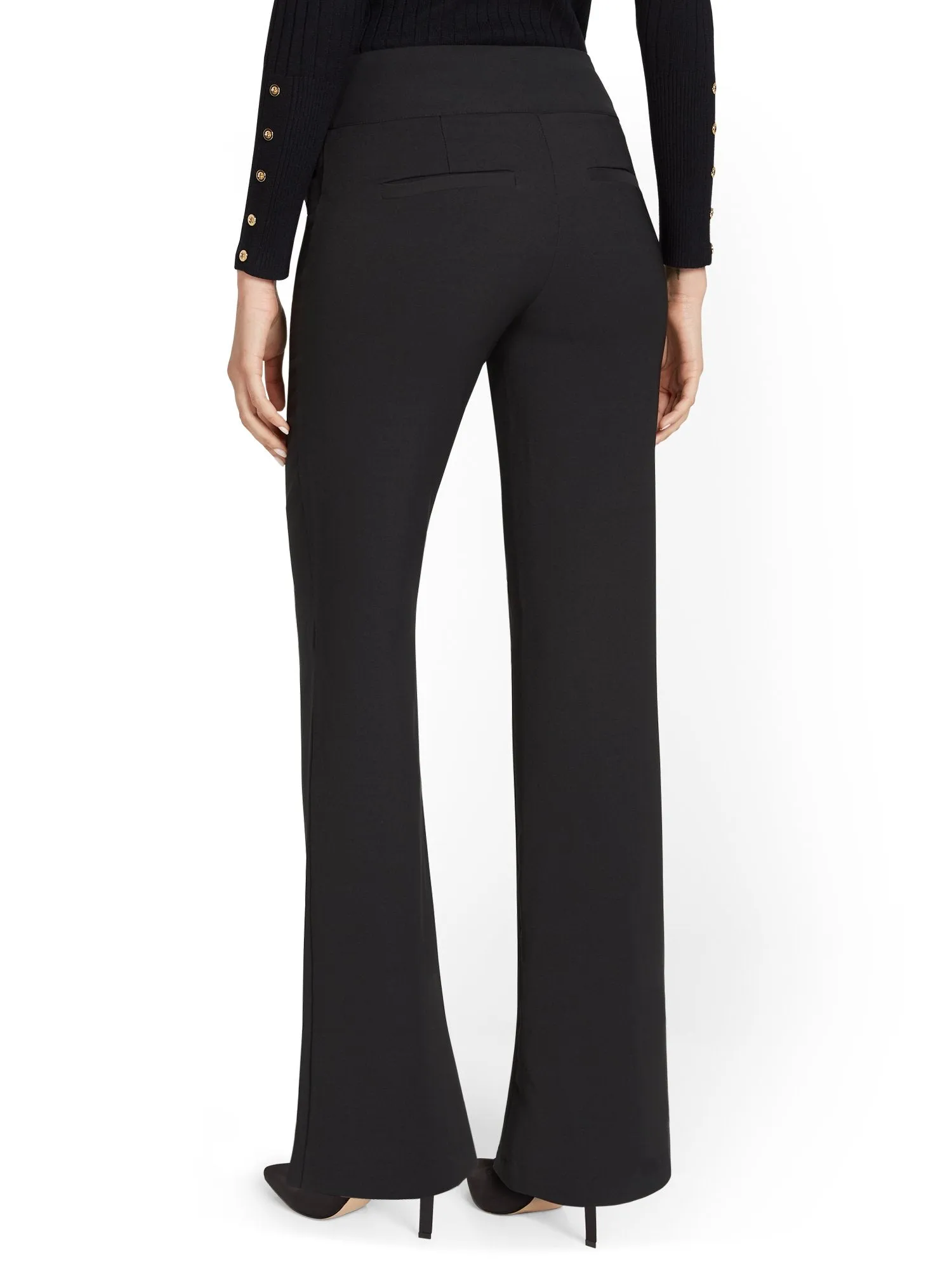 Petite High-Waisted Wide-Leg Pant - Premium Stretch