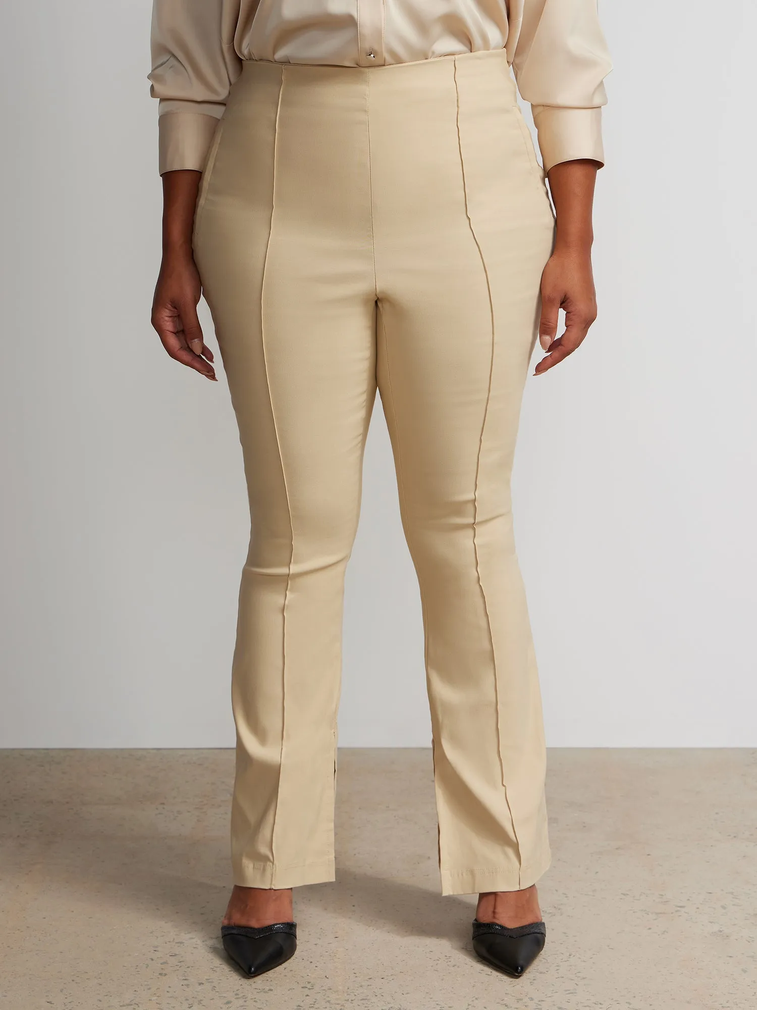 Plus High Rise Millenium Slit Pant