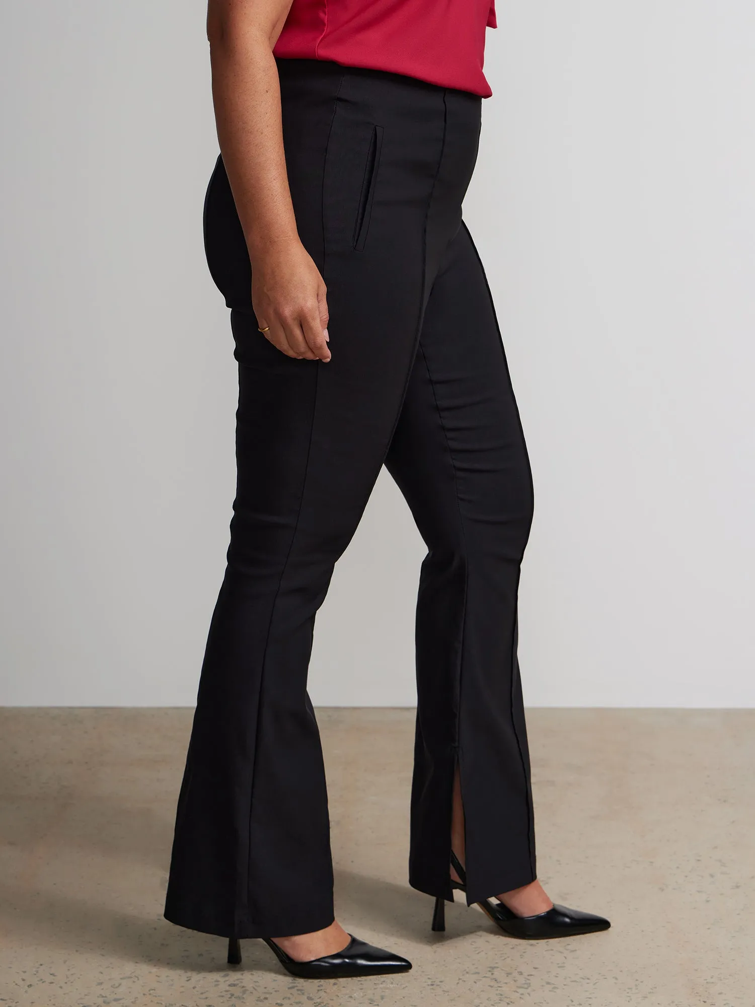 Plus High Rise Millenium Slit Pant