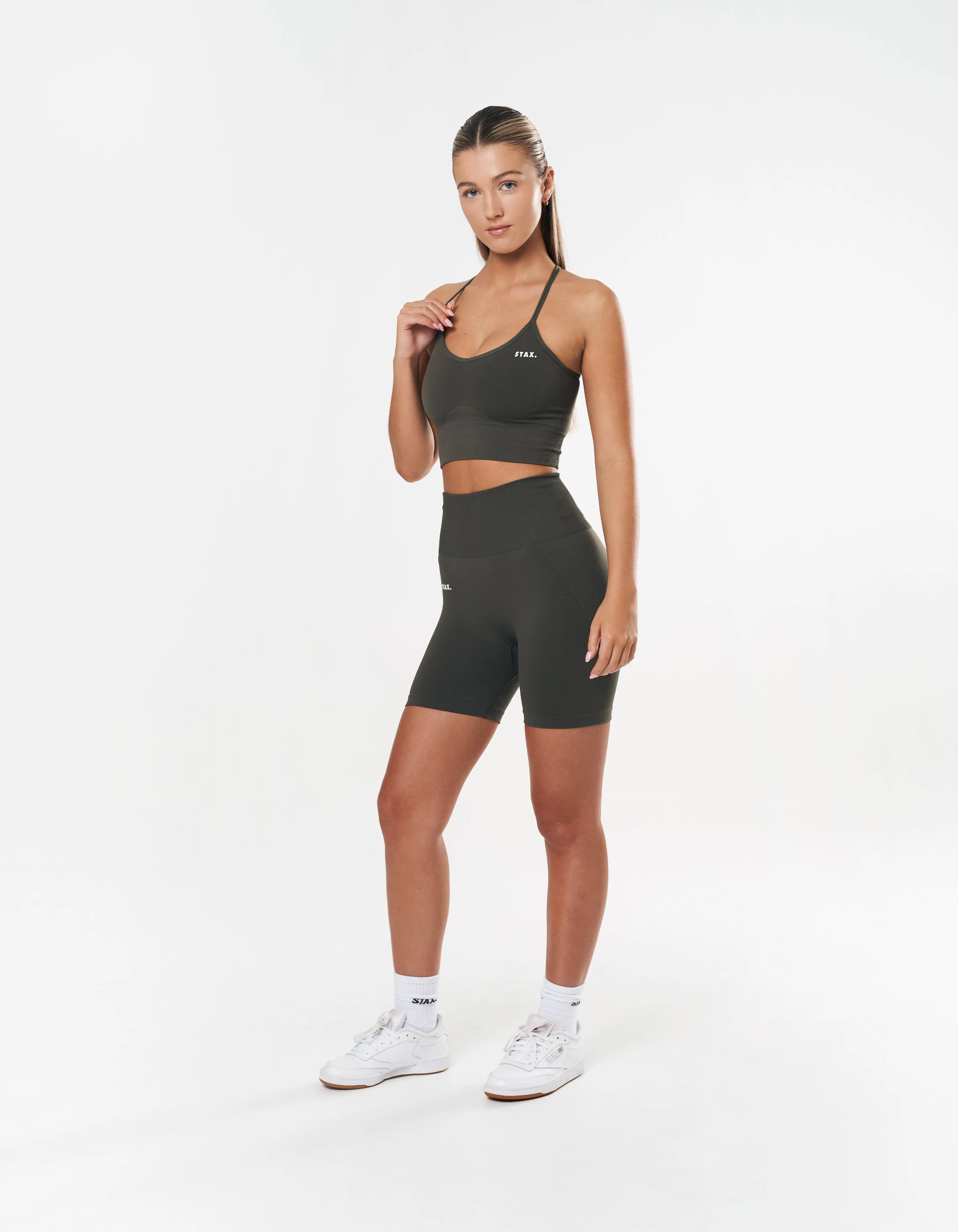 Premium Seamless Midi Bike Shorts - Dovetail