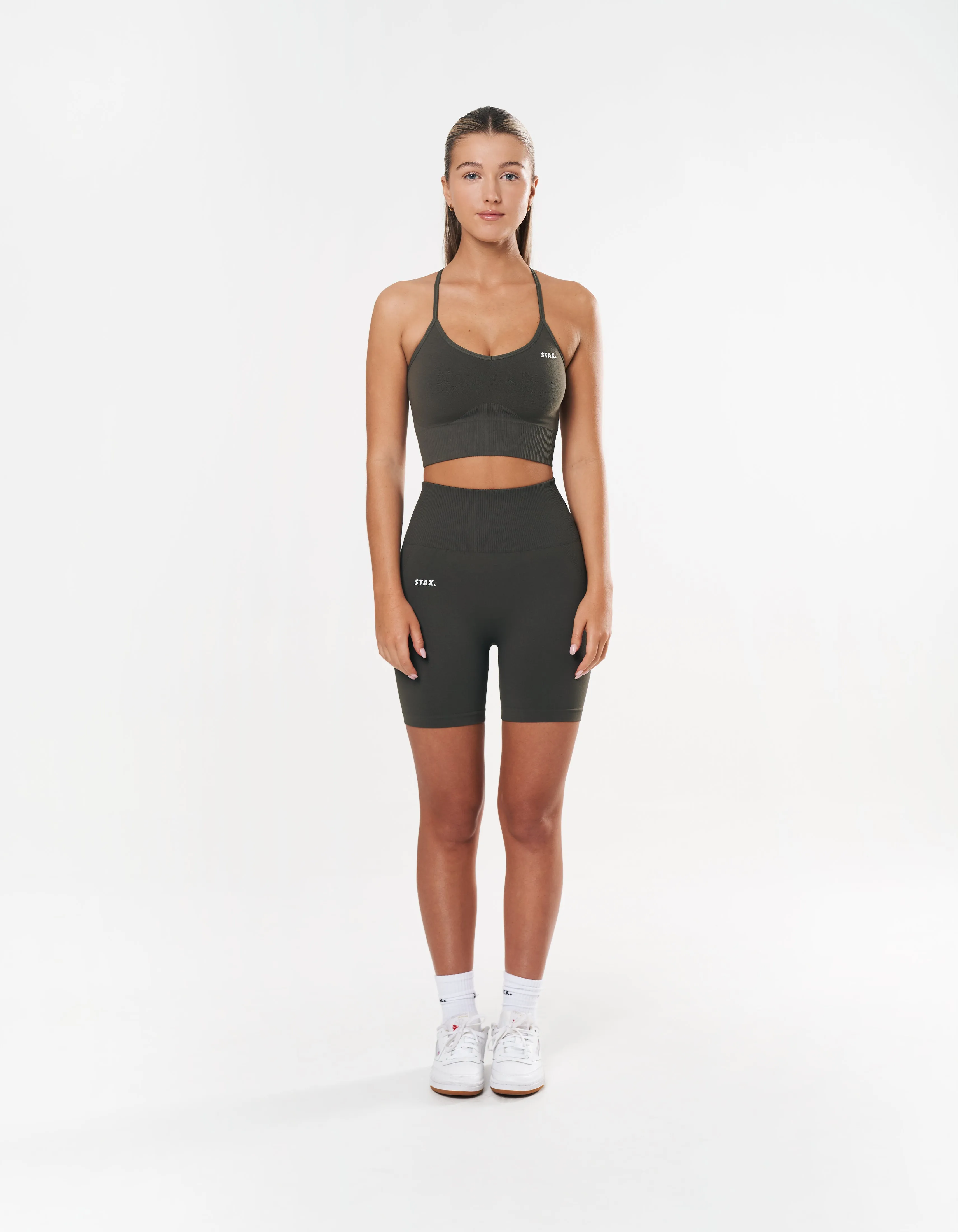 Premium Seamless Midi Bike Shorts - Dovetail