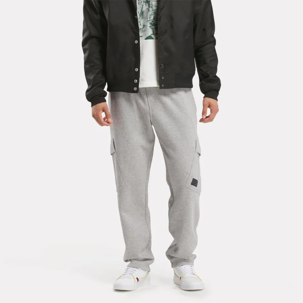 Reebok Apparel Men Team Tradition Fleece Cargo Pants MGREYH