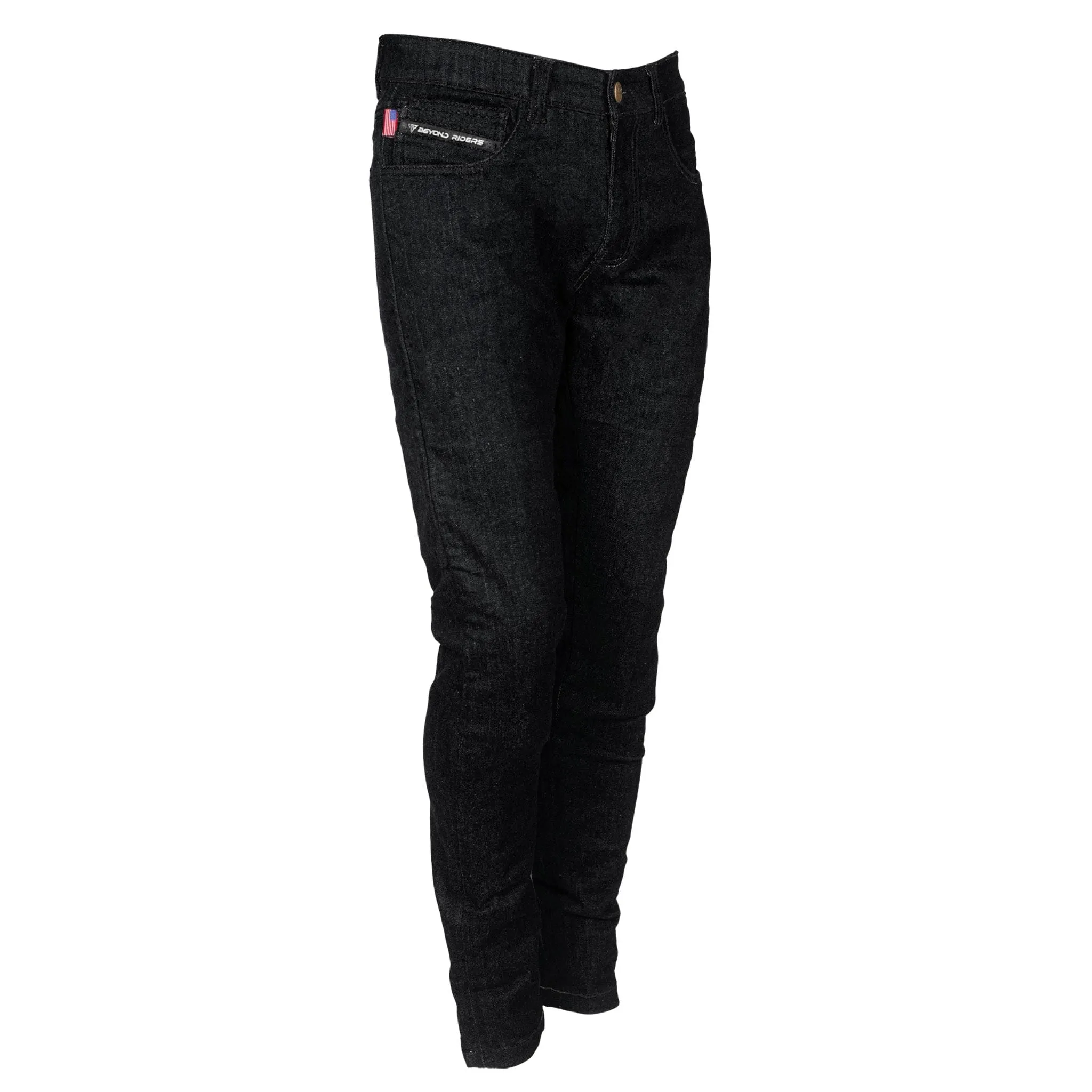 SALE Straight Leg Protective Jeans - Black with Pads