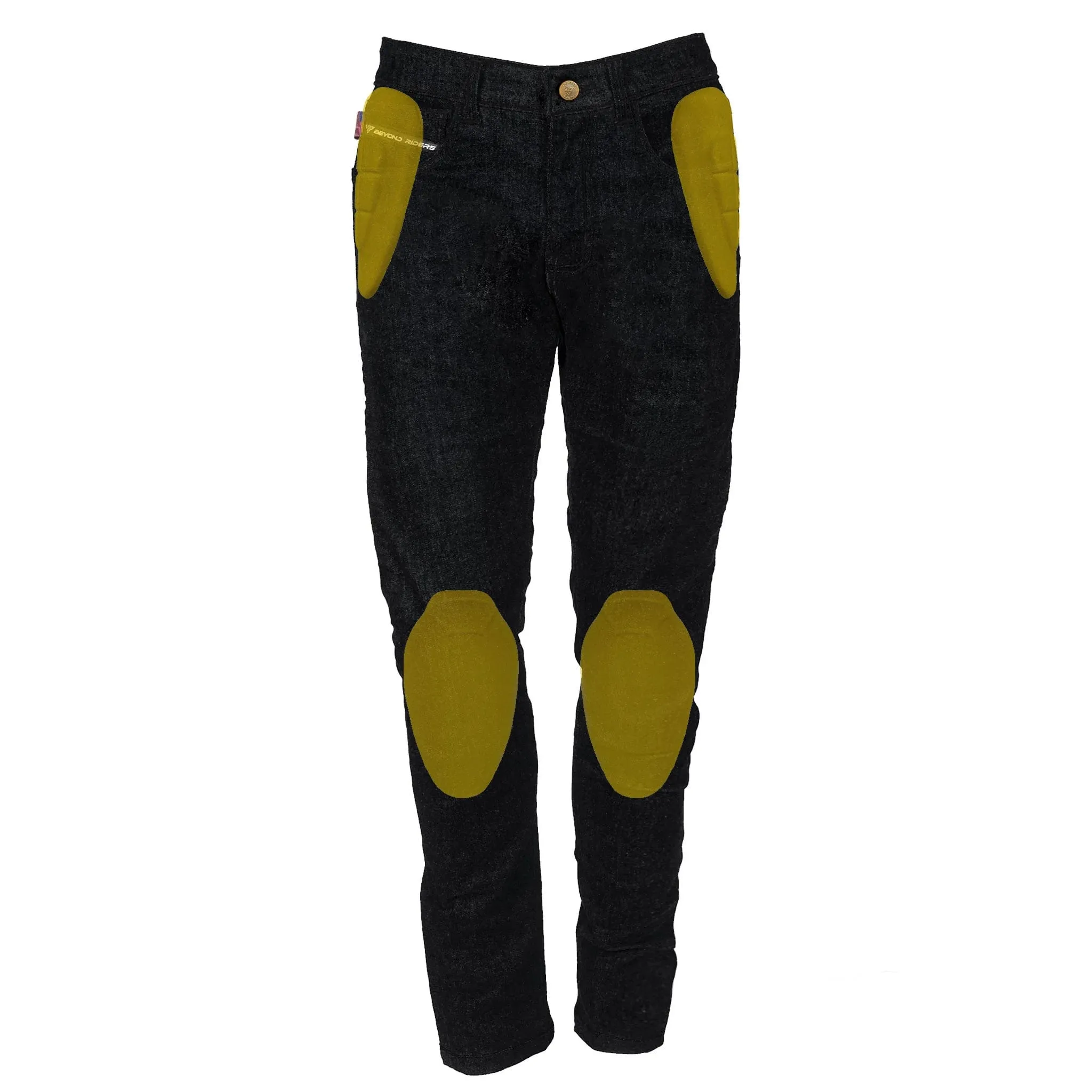 SALE Straight Leg Protective Jeans - Black with Pads