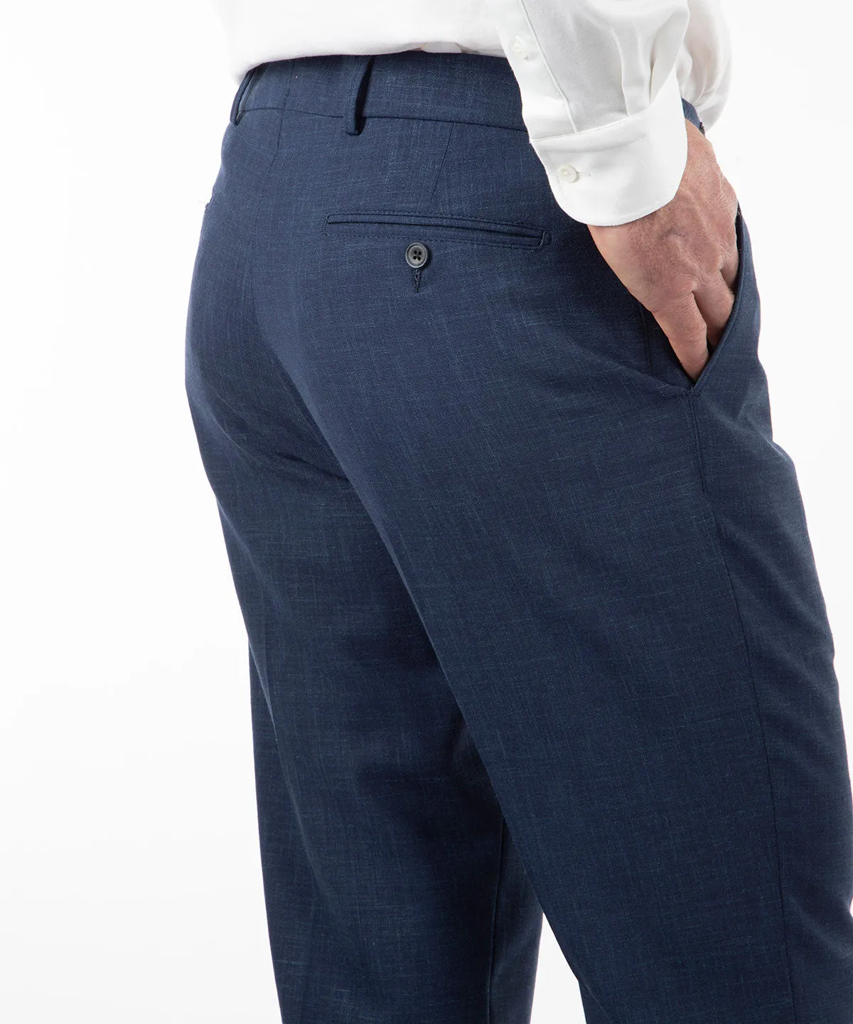 Signature Bi-Stretch Performance Linen Flat-Front Pants