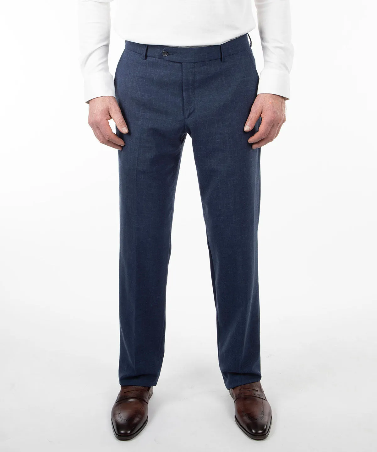 Signature Bi-Stretch Performance Linen Flat-Front Pants