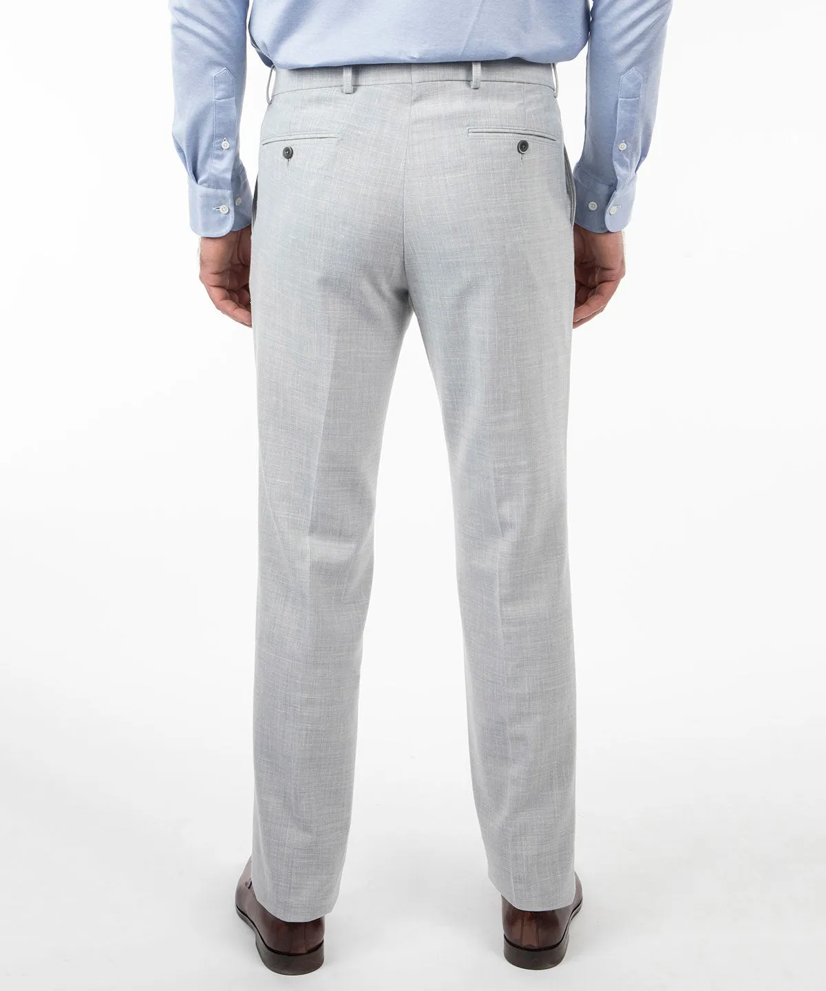 Signature Bi-Stretch Performance Linen Flat-Front Pants