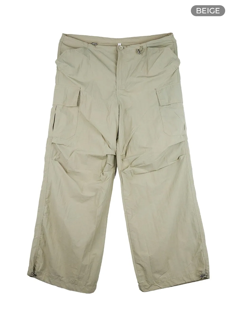 Solid Cargo Chic Nylon Pants CL422