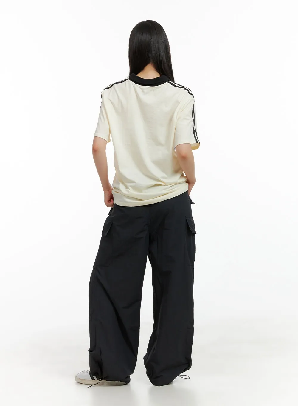 Solid Cargo Chic Nylon Pants CL422