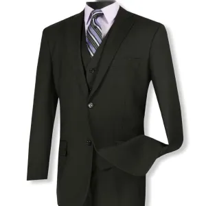 VINCI: 3pc. Solid Vested Suit V2TR (NEW)