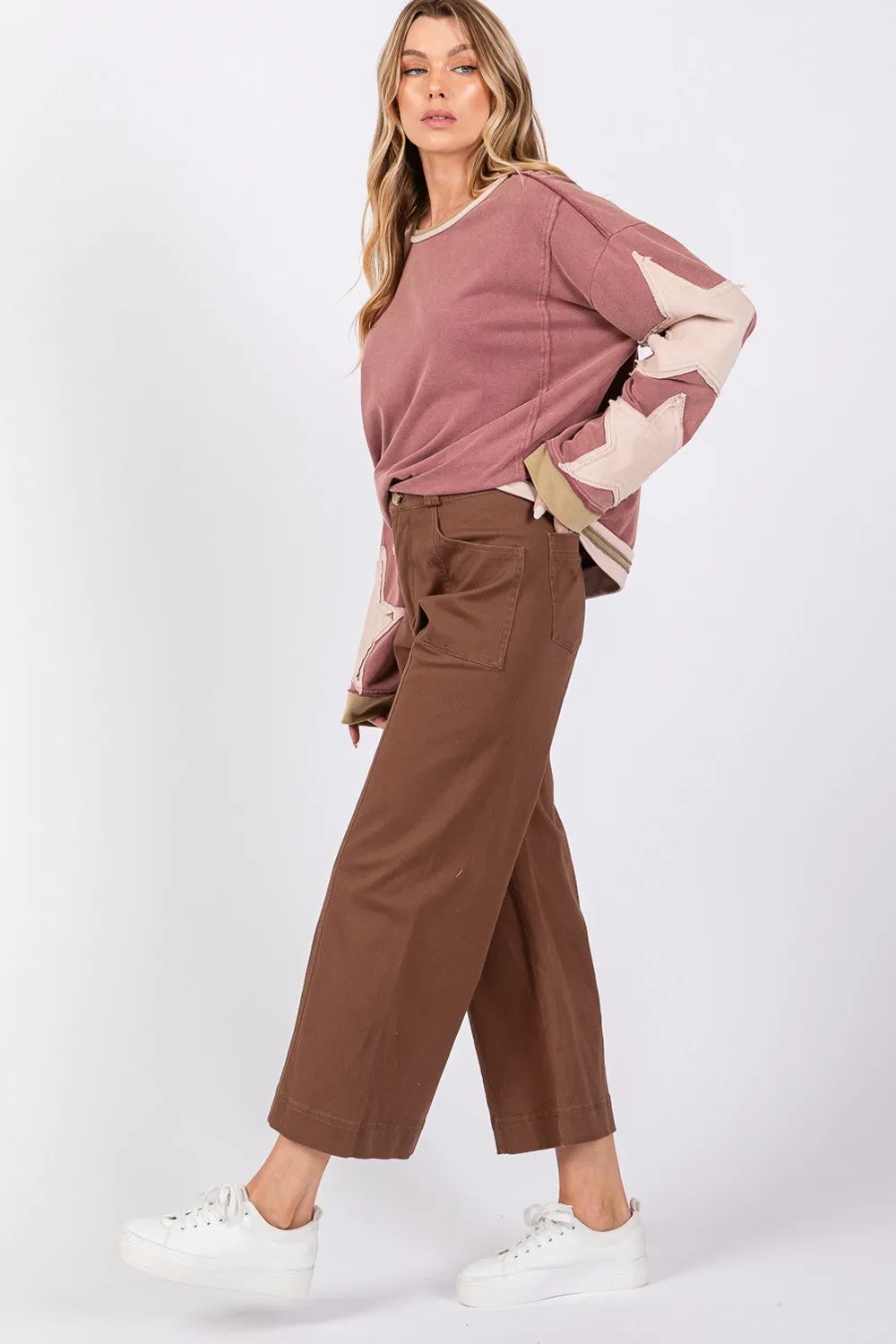 Wide Leg Cropped Pants