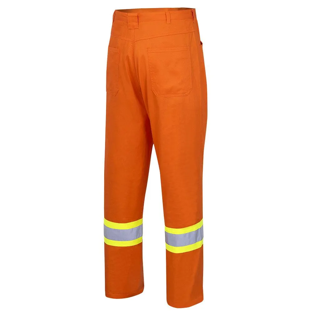 Work Pants - Pioneer Hi-Viz Orange Cotton Safety Pants, 4461